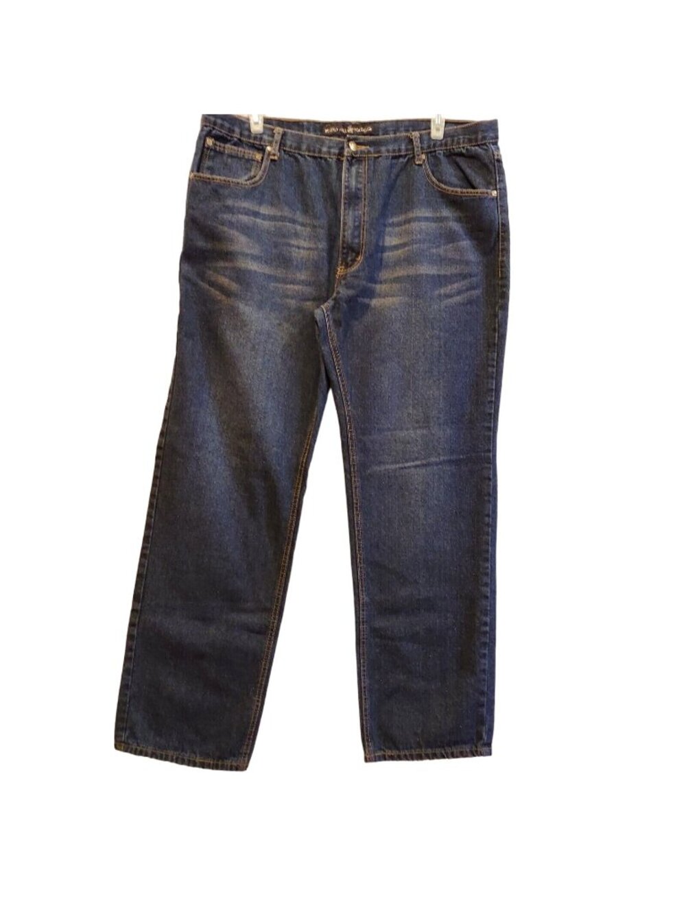 Beverly Hills Polo Club Jeans Mens 42x32 Straight Leg Dark Whiskered retro dad